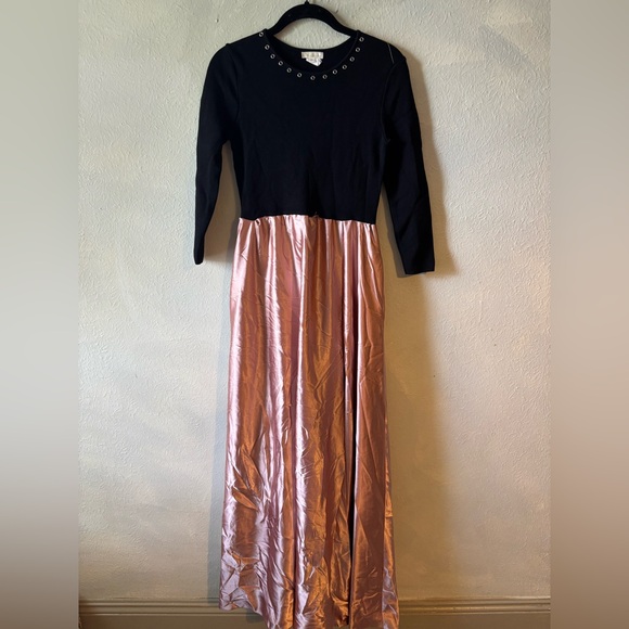 Shoshone Black and Pink Maxi‎ Dress - Picture 1 of 6
